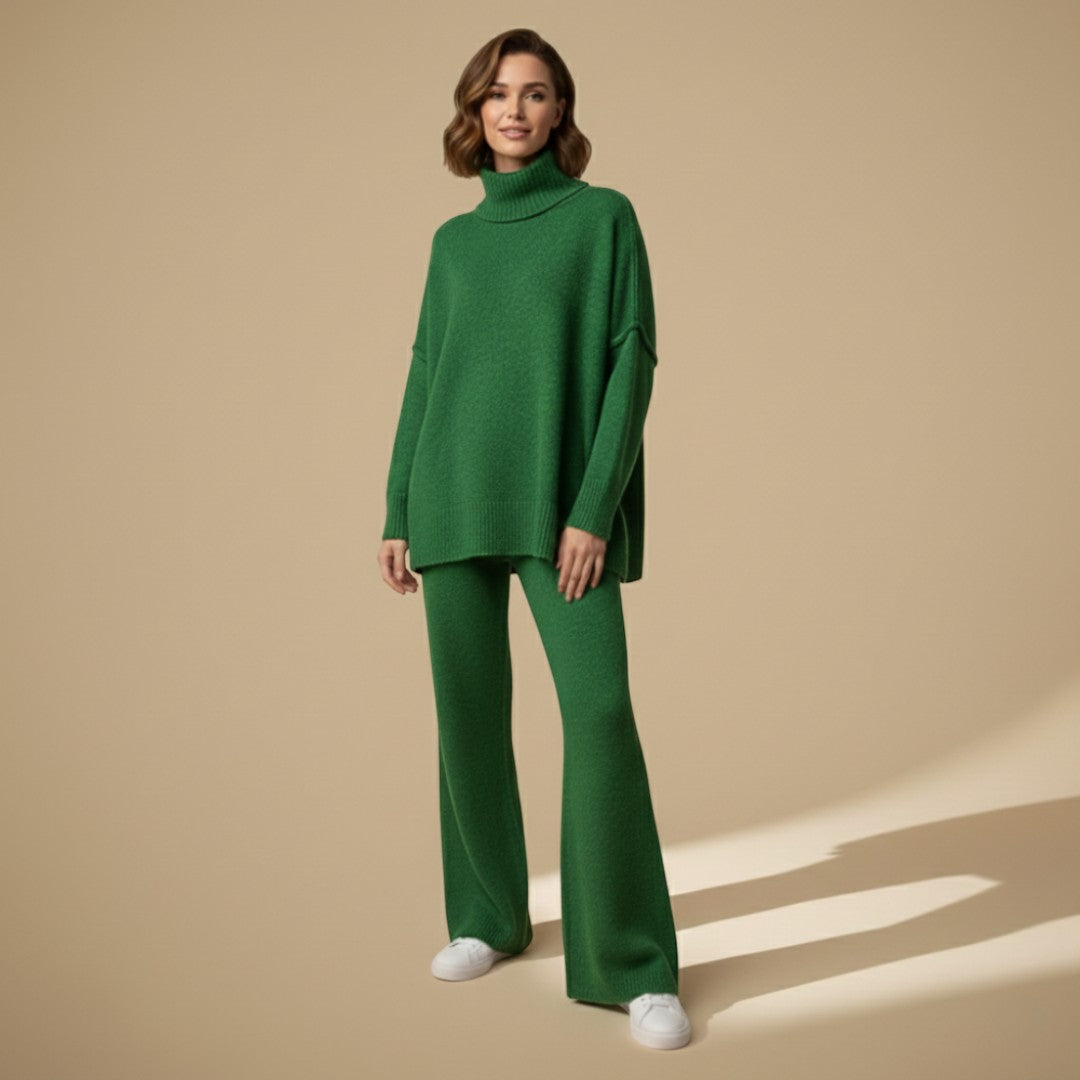 Dames set met hoge kraag en broek | Winter