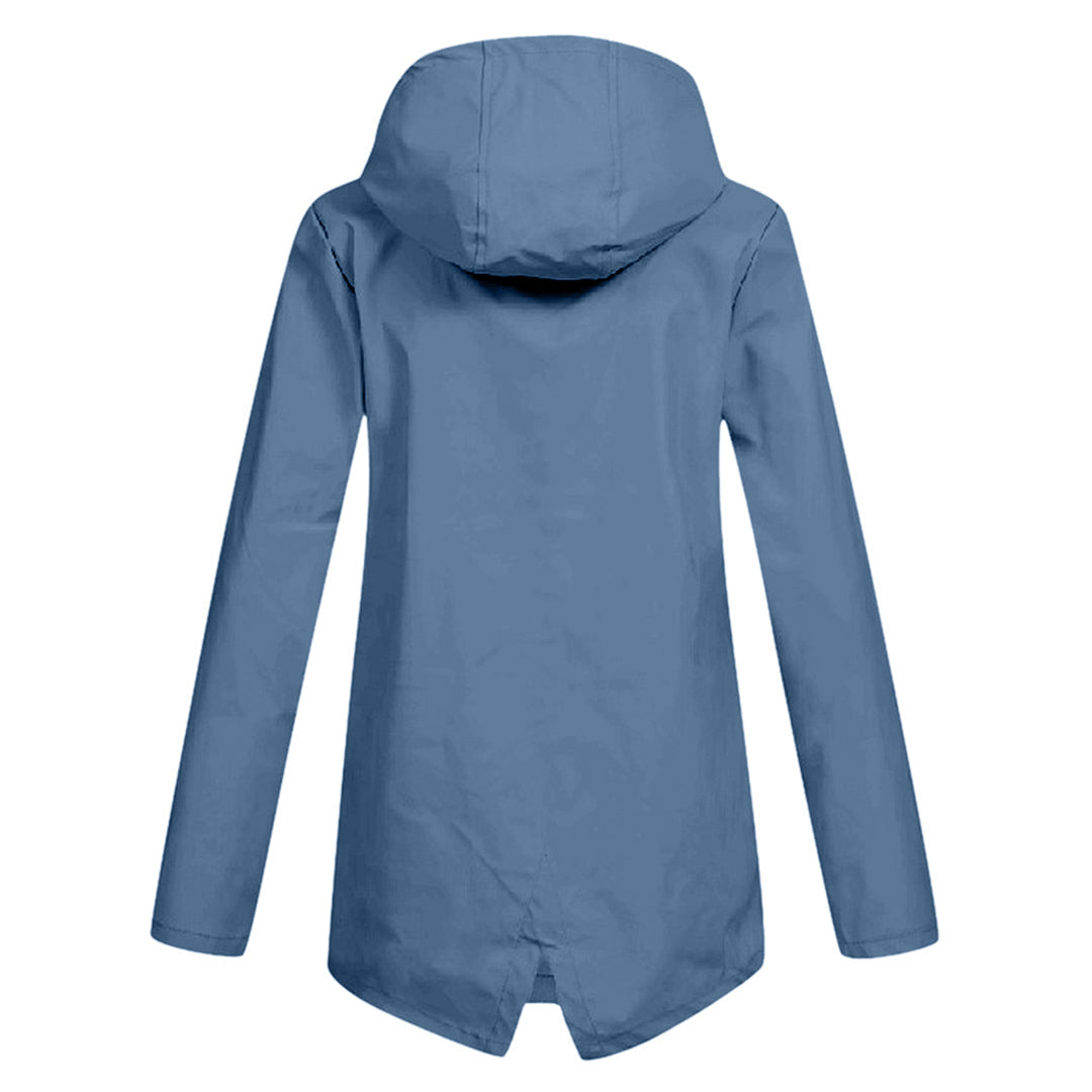 Dames regenjas met capuchon | Lang