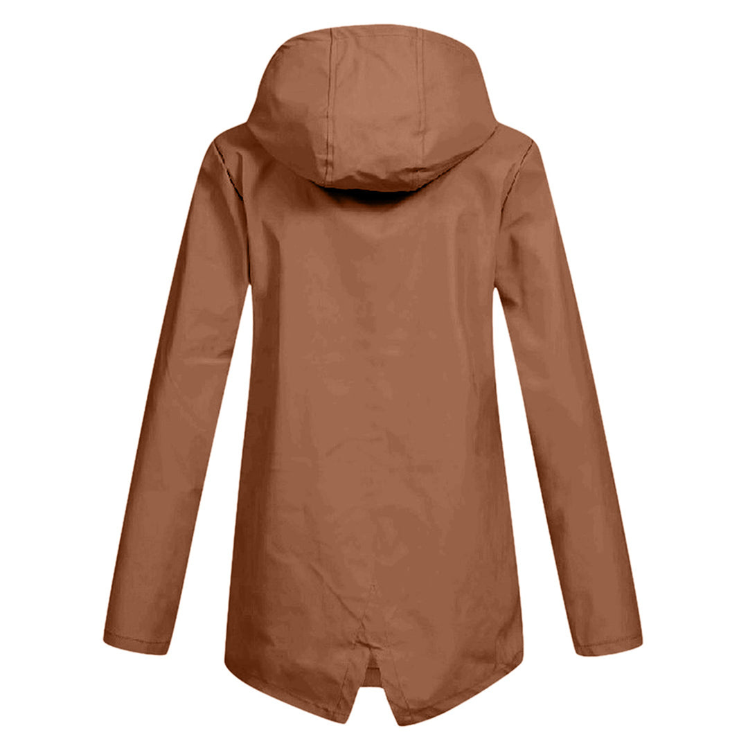 Dames regenjas met capuchon | Lang