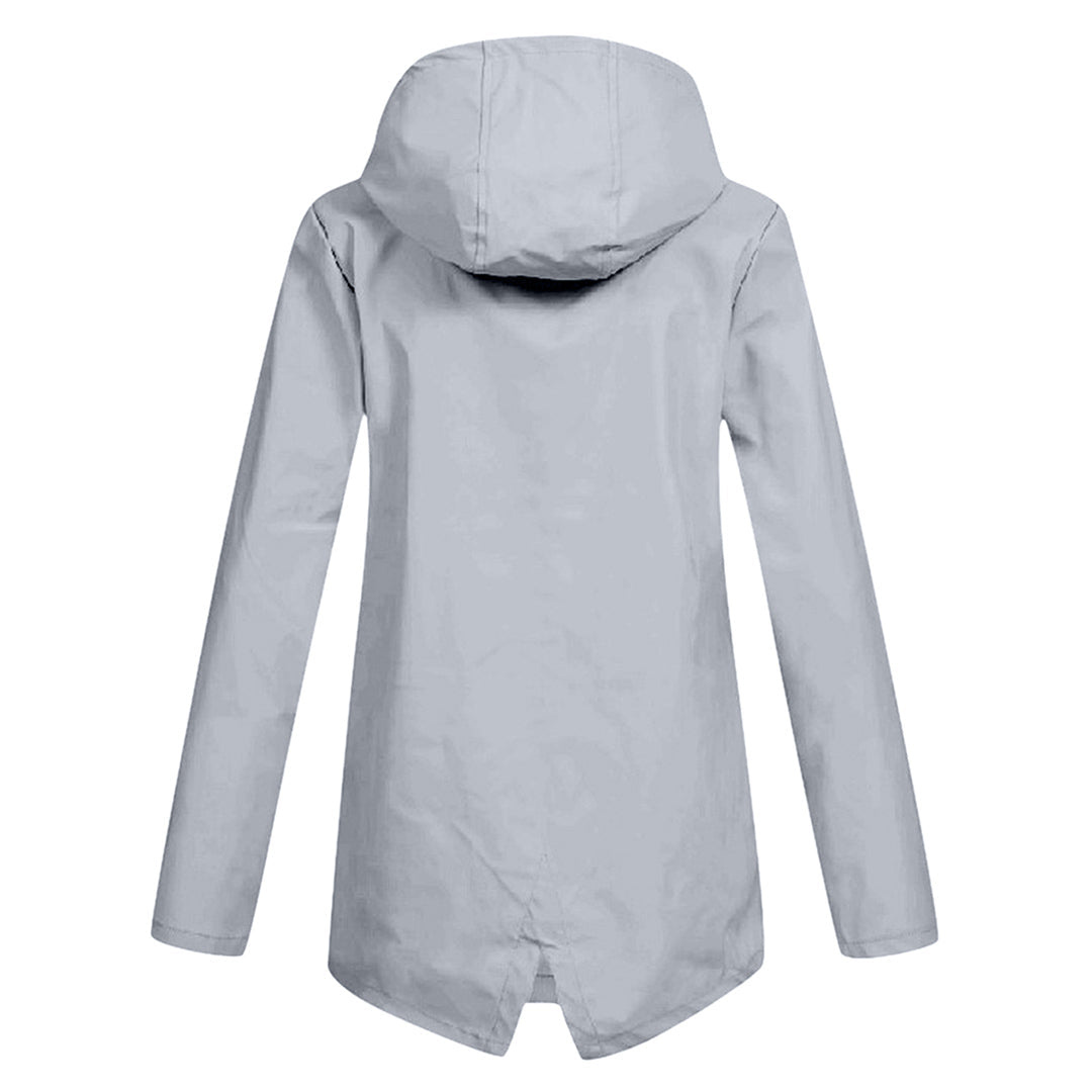 Dames regenjas met capuchon | Lang