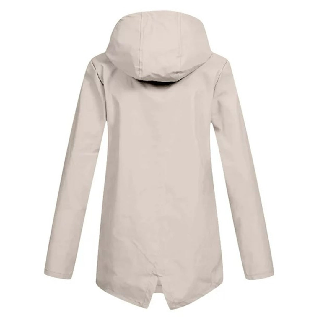 Dames regenjas met capuchon | Lang