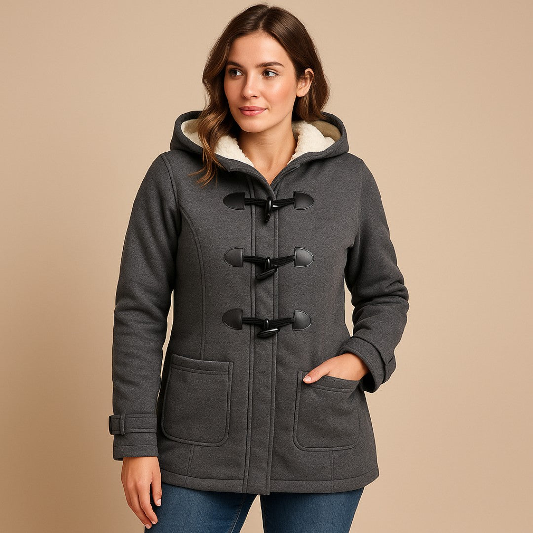 Dames jas met capuchon en toggle-sluiting | winterstijl