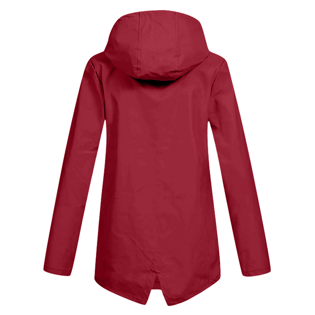 Dames regenjas met capuchon | Lang