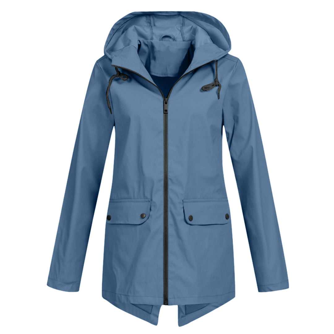 Dames regenjas met capuchon | Lang