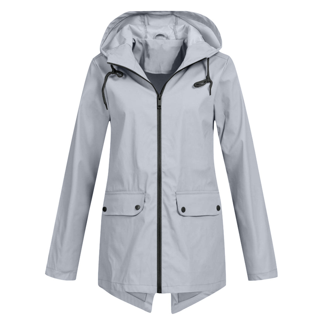 Dames regenjas met capuchon | Lang