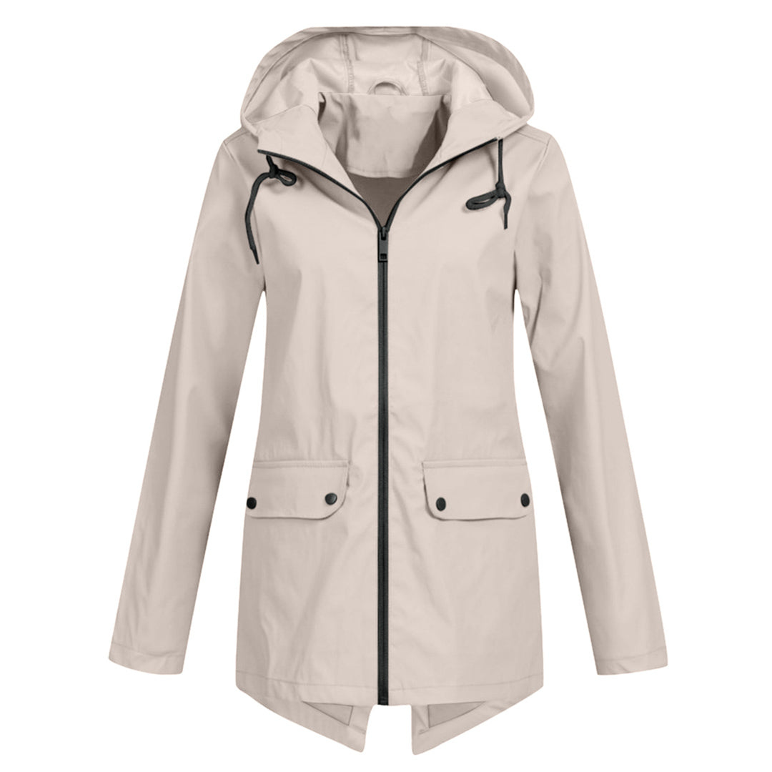 Dames regenjas met capuchon | Lang