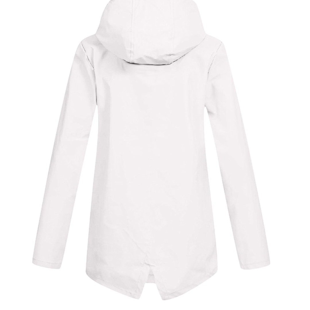 Dames regenjas met capuchon | Lang