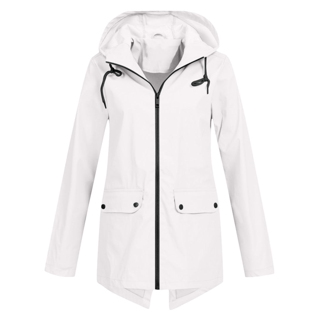 Dames regenjas met capuchon | Lang