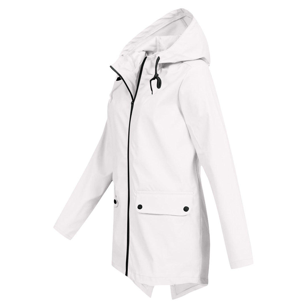 Dames regenjas met capuchon | Lang