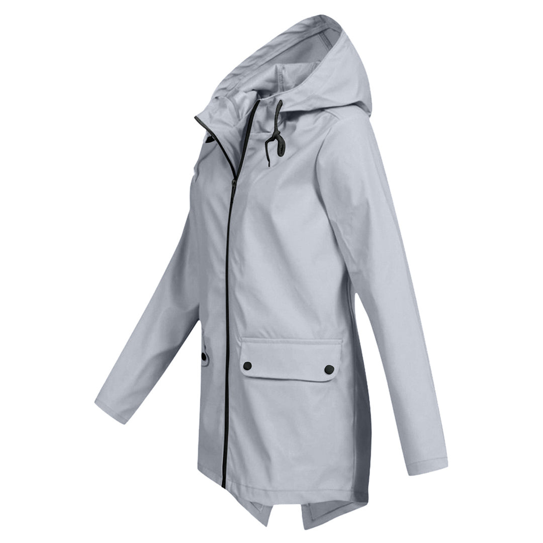 Dames regenjas met capuchon | Lang