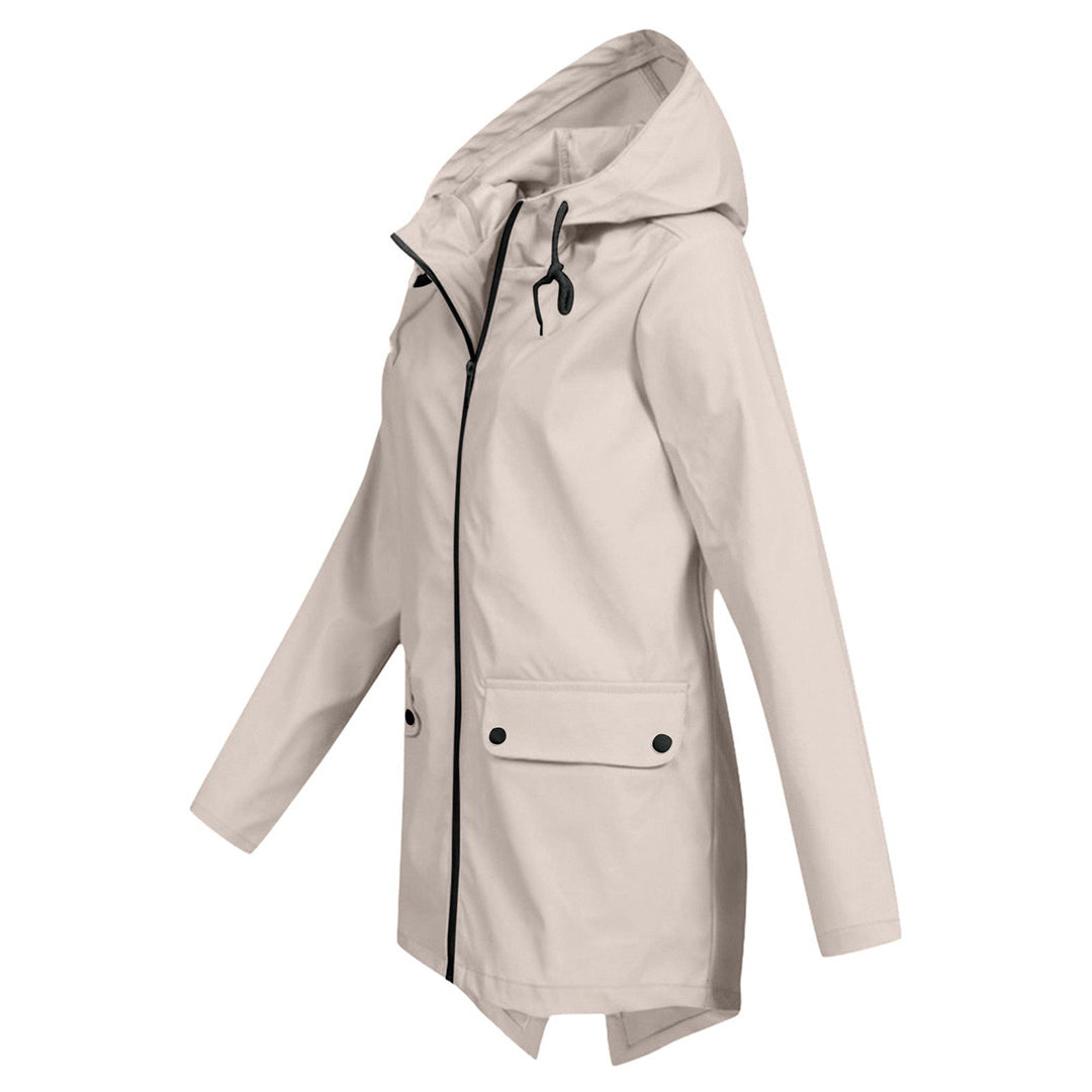 Dames regenjas met capuchon | Lang