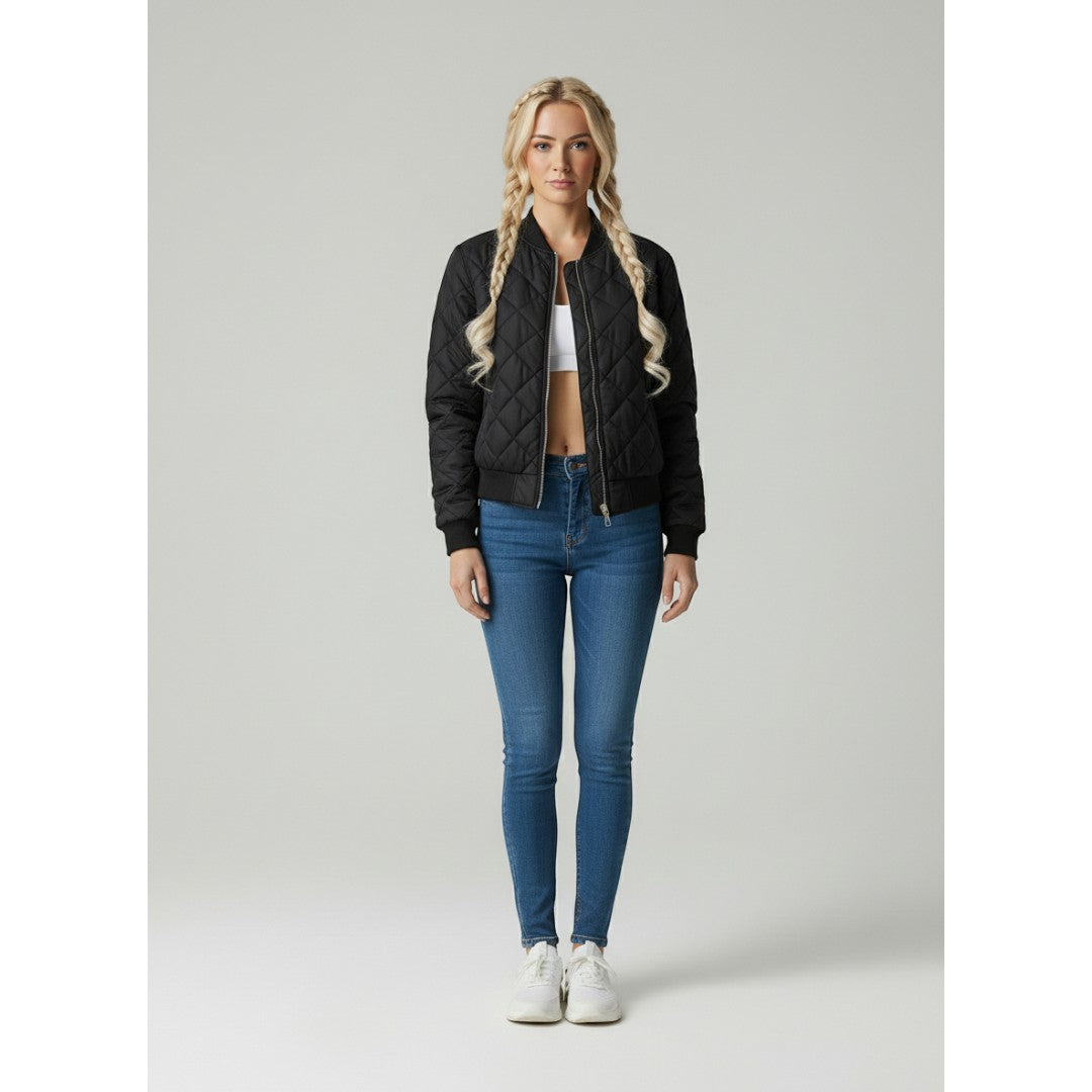 Dames bomberjack met structuurlook | Casual