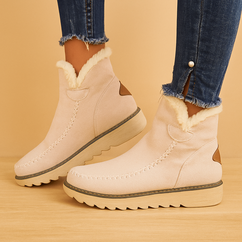 Dames enkellaarsjes met platte zool |Winter