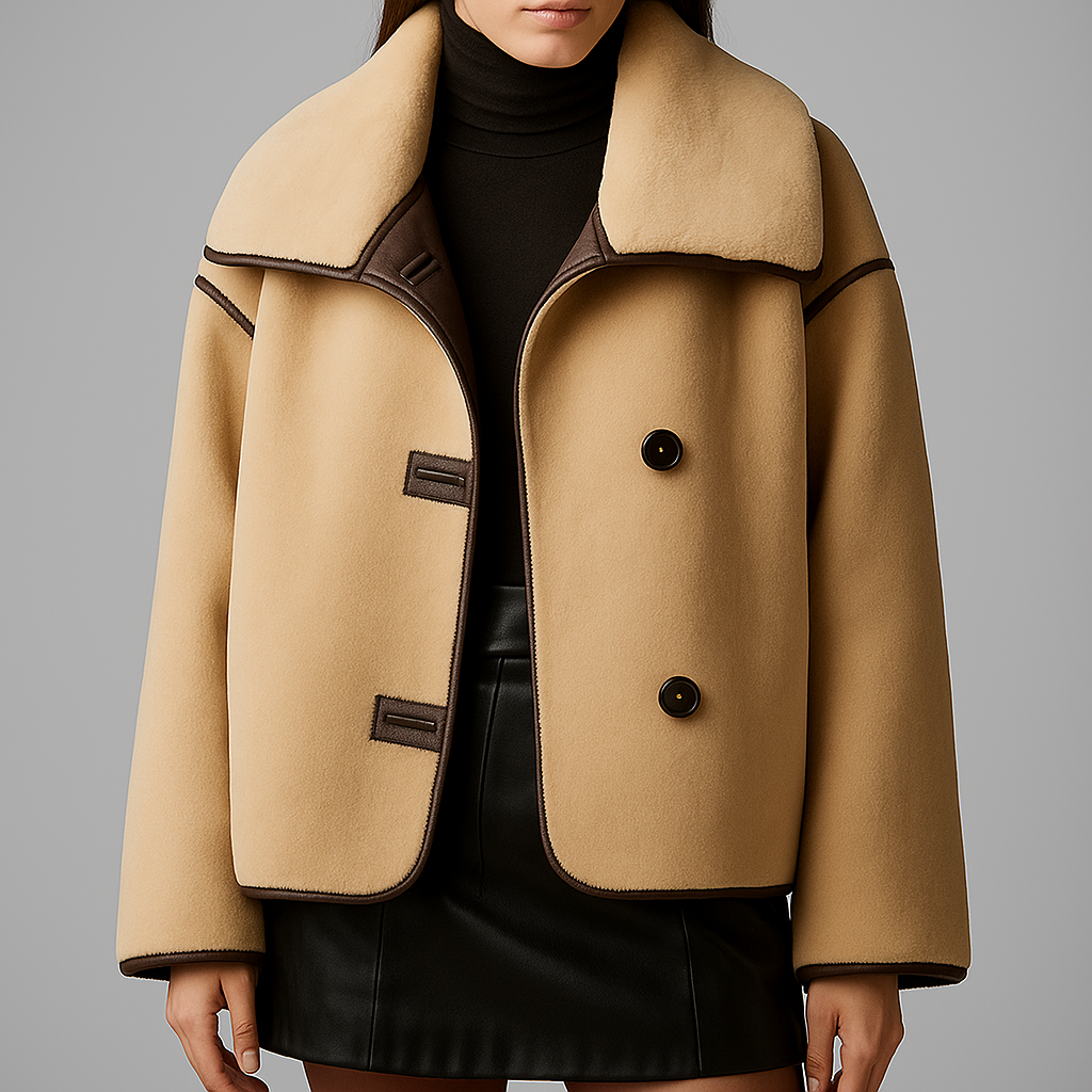 Dames Winterjas met Kraag en Knopen | Casual