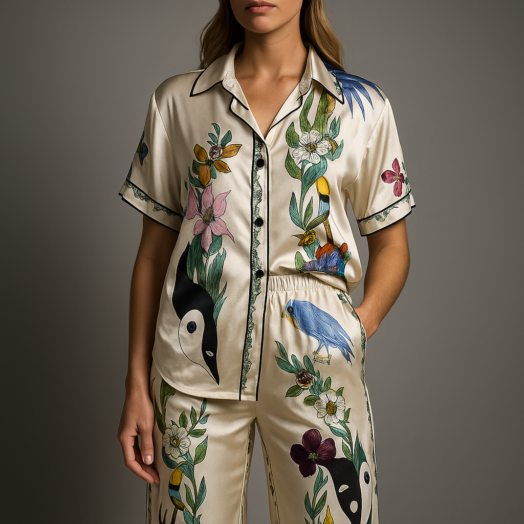 Tweedelige damesoutfit met print | modern design