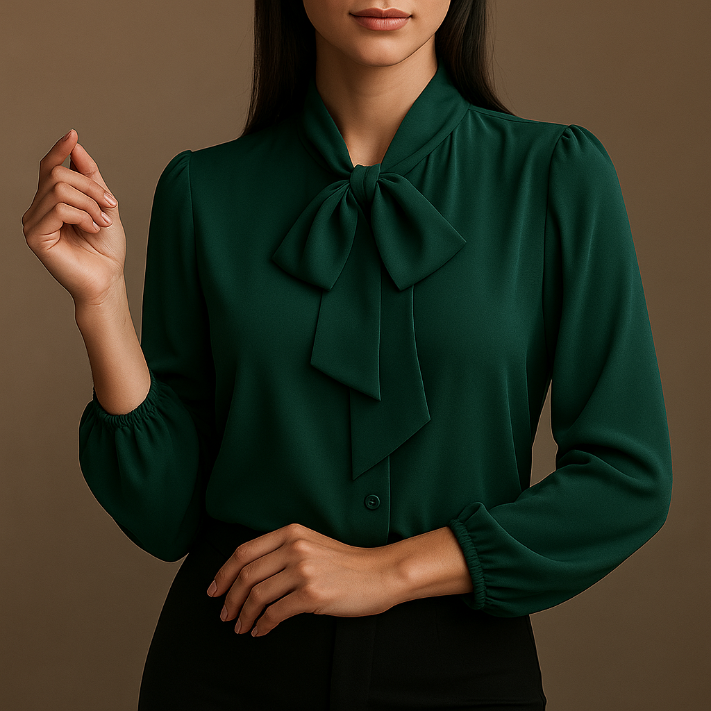 Dames Blouse met Strikdetail | Klassiek