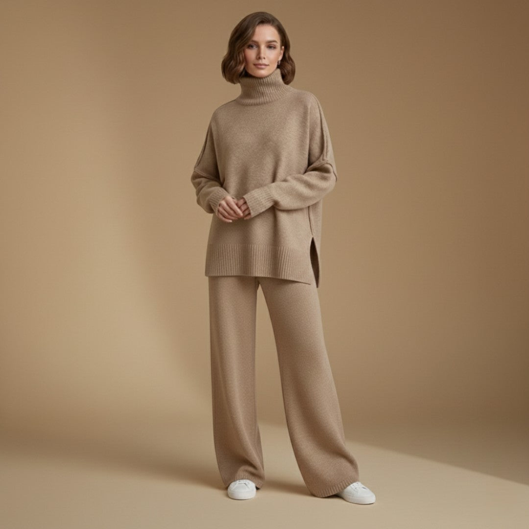 Dames set met hoge kraag en broek | Winter