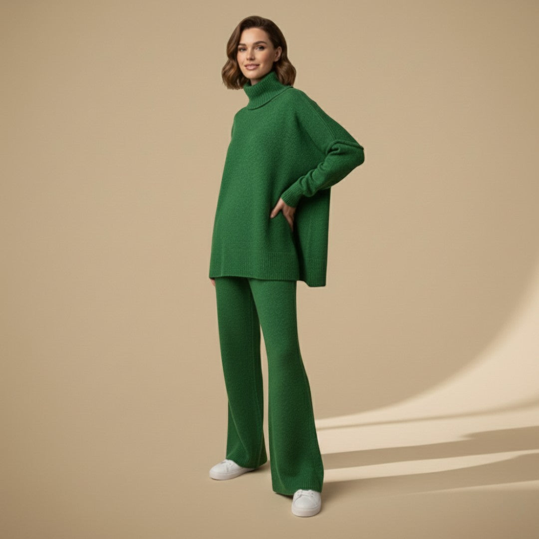 Dames set met hoge kraag en broek | Winter