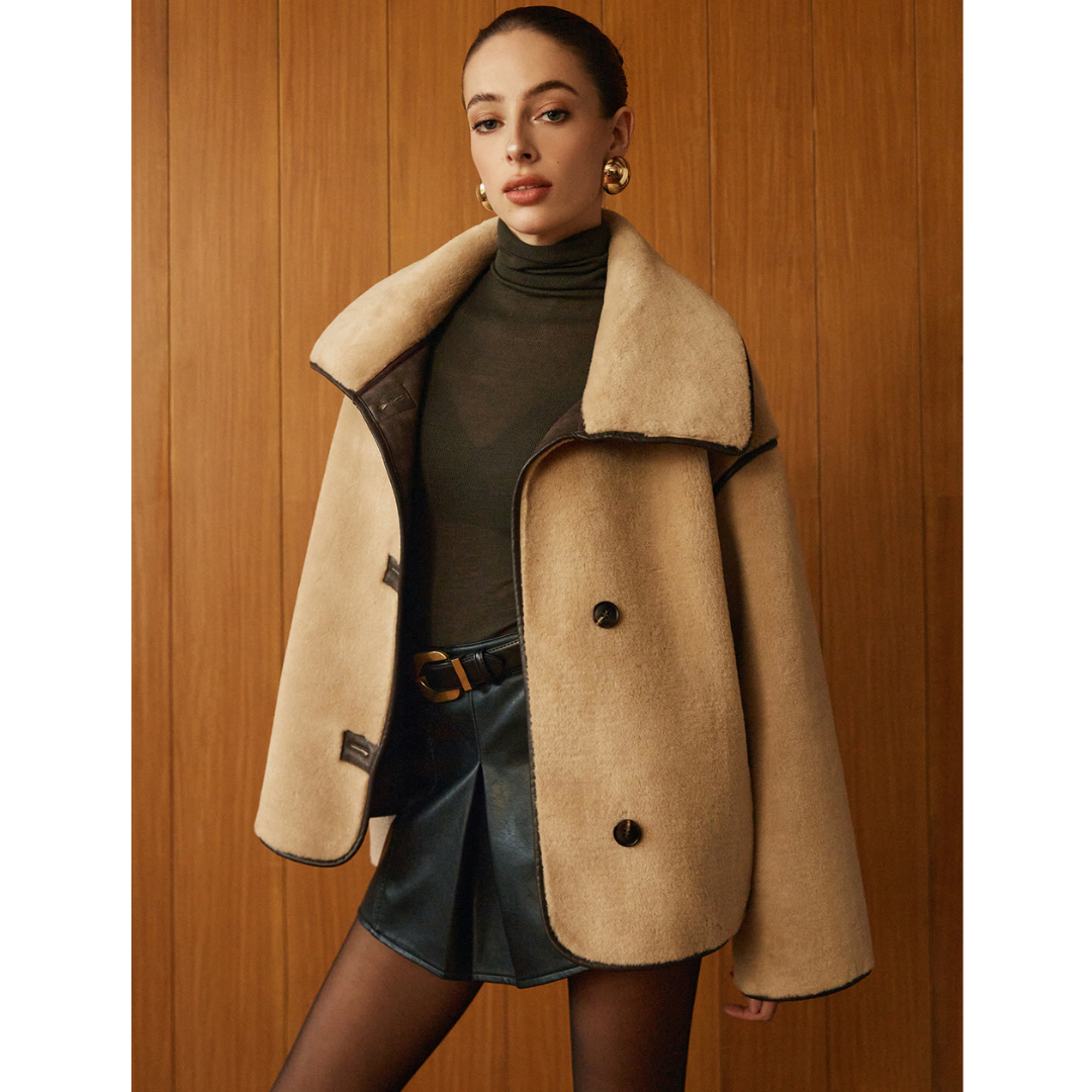 Dames Winterjas met Kraag en Knopen | Casual