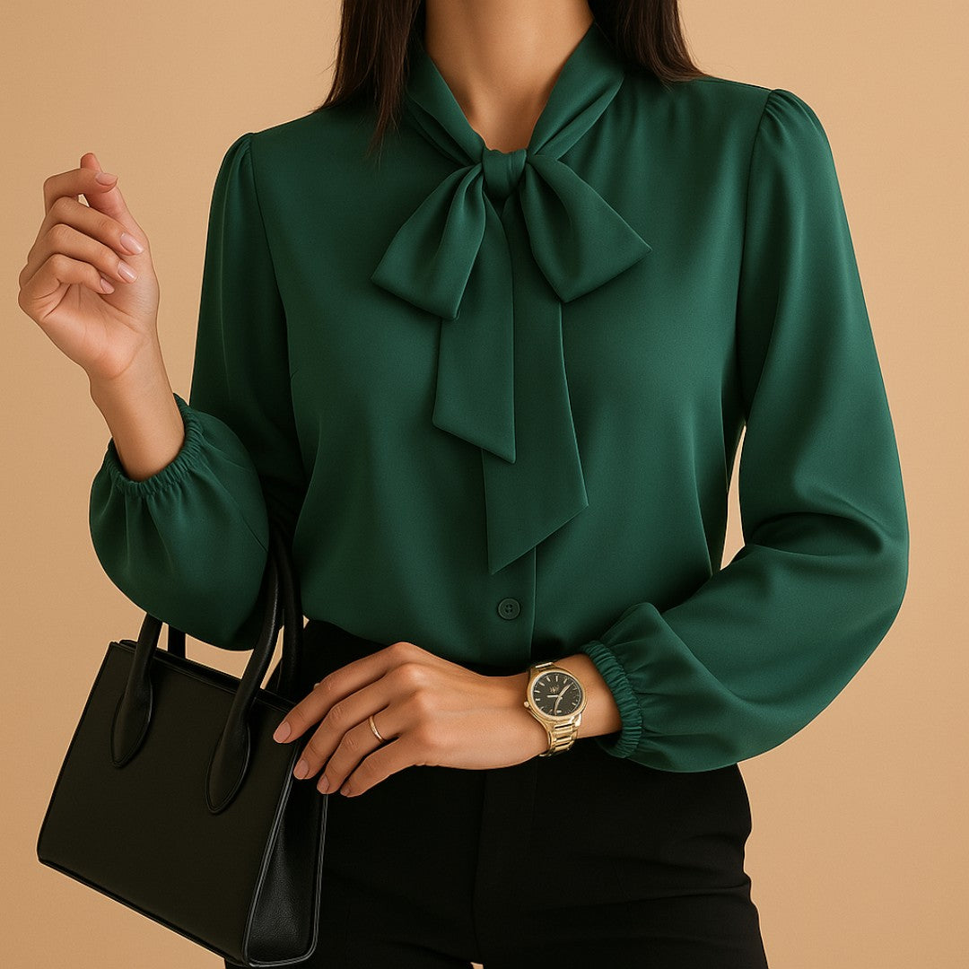 Dames Blouse met Strikdetail | Klassiek