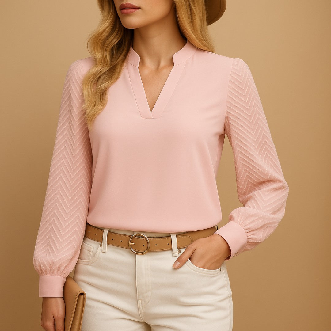 Blouse met V-Hals voor Dames | Casual