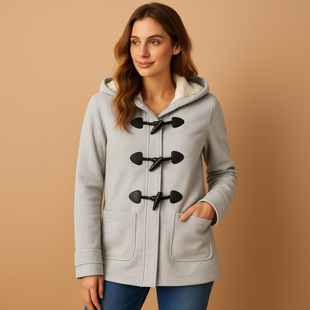 Dames jas met capuchon en toggle-sluiting | winterstijl