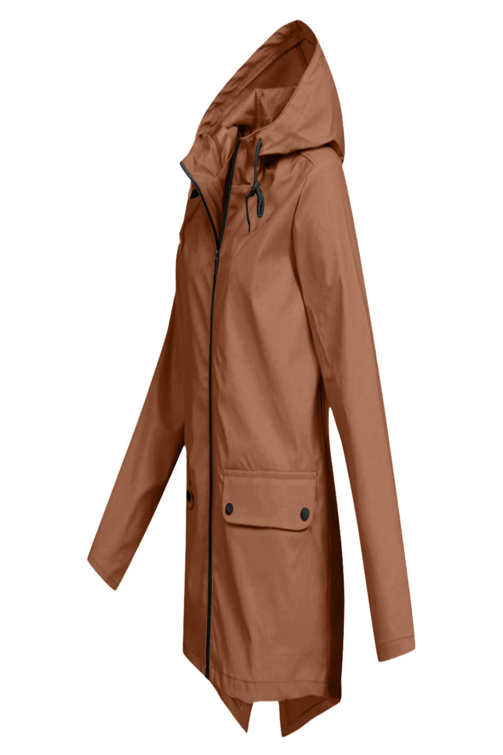 Dames regenjas met capuchon | Lang